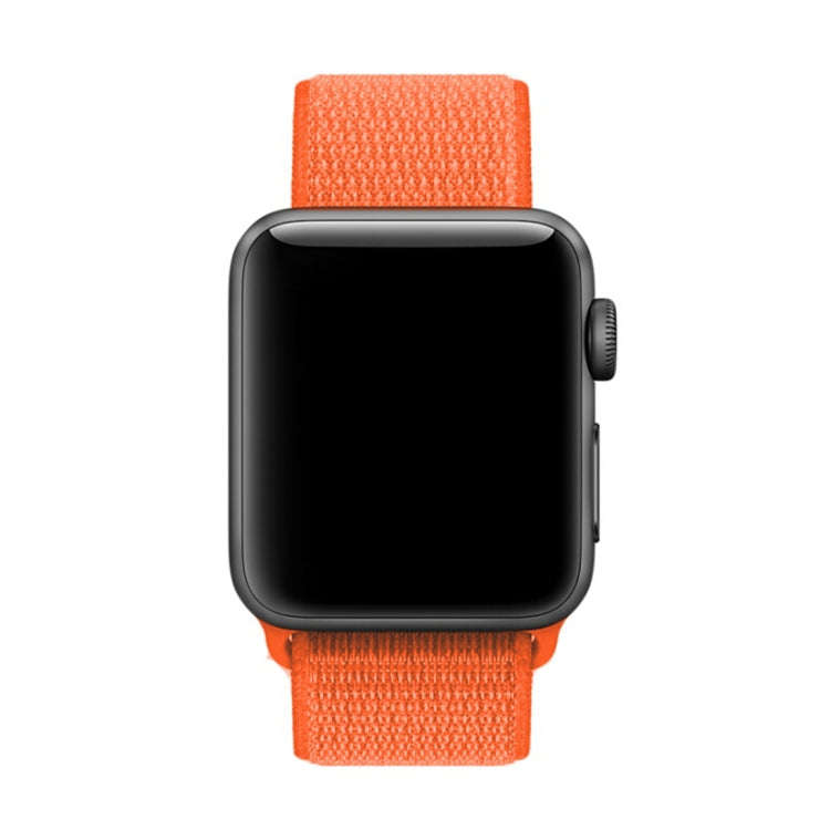 For Apple Watch 42mm / 41mm / 40mm / 38mm Simple Fashion Nylon Watch Band with Magic Stick(Orange)