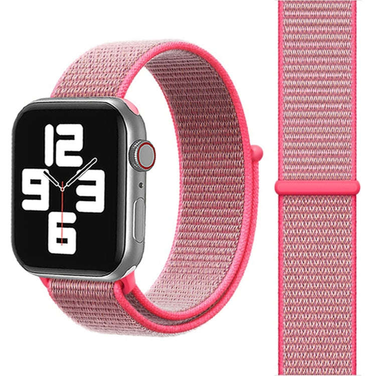 For Apple Watch 42mm / 41mm / 40mm / 38mm Simple Fashion Nylon Watch Band with Magic Stick(Pink L...