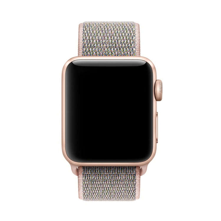 For Apple Watch 42mm / 41mm / 40mm / 38mm Simple Fashion Nylon Watch Band with Magic Stick(Pink)