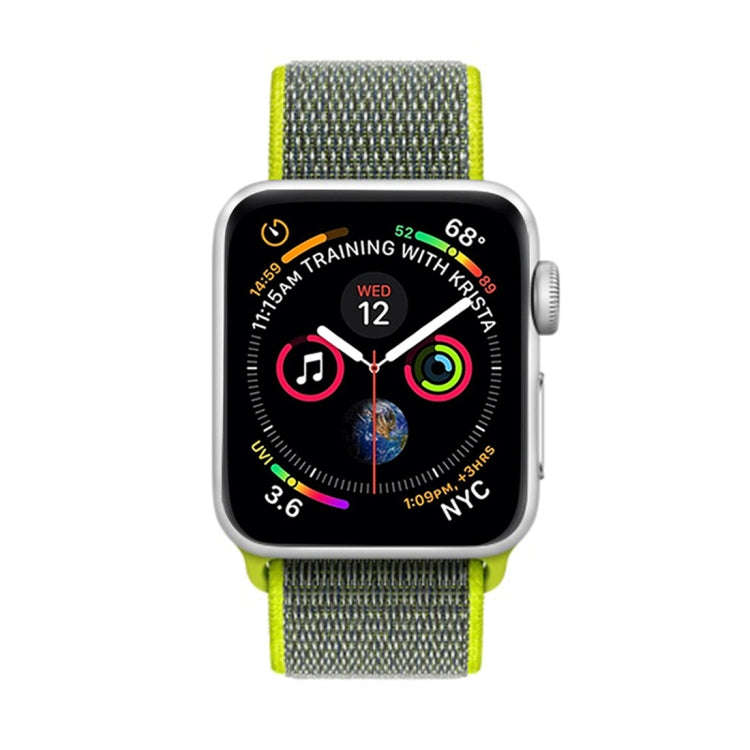 For Apple Watch 42mm / 41mm / 40mm / 38mm Simple Fashion Nylon Watch Band with Magic Stick(Green)