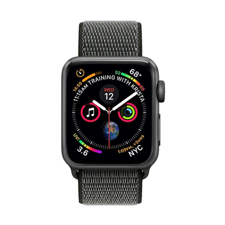 For Apple Watch 42mm / 41mm / 40mm / 38mm Simple Fashion Nylon Watch Band with Magic Stick(Grey)