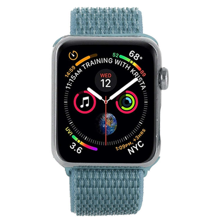 For Apple Watch 42mm / 41mm / 40mm / 38mm Simple Fashion Nylon Watch Band with Magic Stick(Lime G...