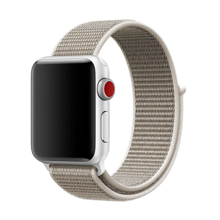 For Apple Watch 42mm / 41mm / 40mm / 38mm Simple Fashion Nylon Watch Band with Magic Stick(Light ...