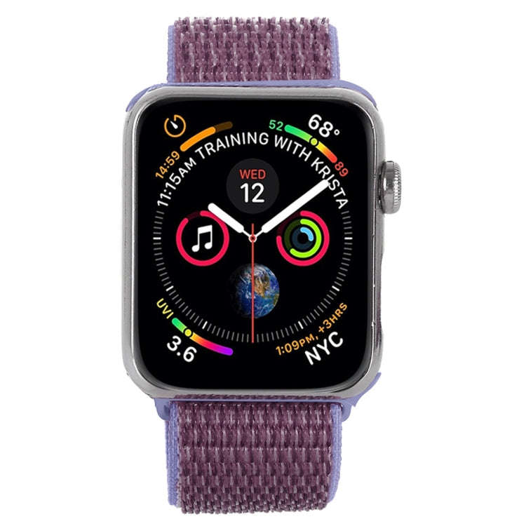 For Apple Watch 42mm / 41mm / 40mm / 38mm Simple Fashion Nylon Watch Band with Magic Stick(Light ...