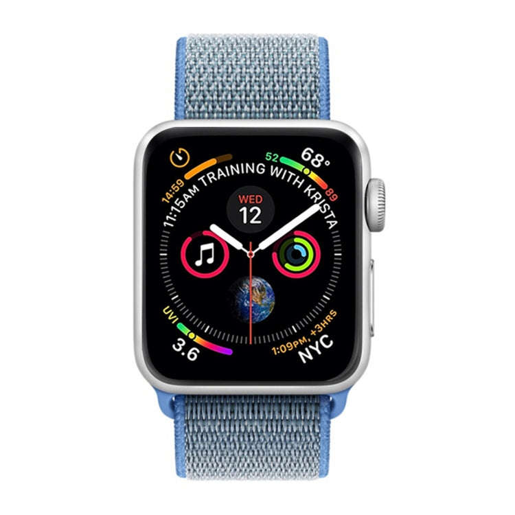 For Apple Watch 42mm / 41mm / 40mm / 38mm Simple Fashion Nylon Watch Band with Magic Stick(Blue)