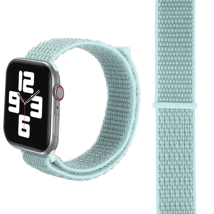 For Apple Watch 42mm / 41mm / 40mm / 38mm Simple Fashion Nylon Watch Band with Magic Stick(Mint G...