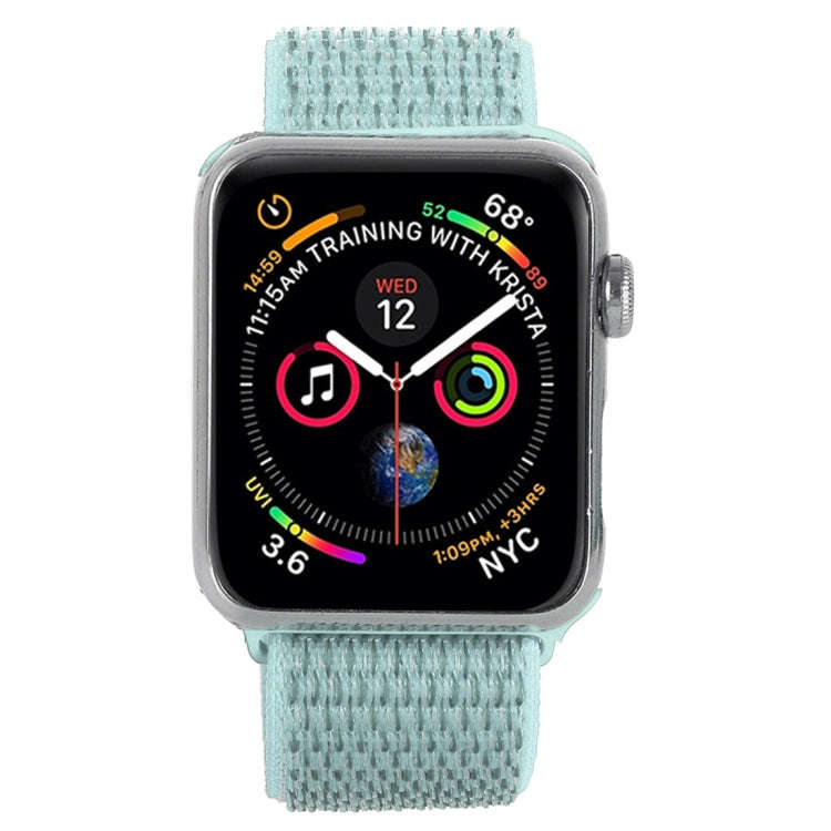 For Apple Watch 42mm / 41mm / 40mm / 38mm Simple Fashion Nylon Watch Band with Magic Stick(Mint G...