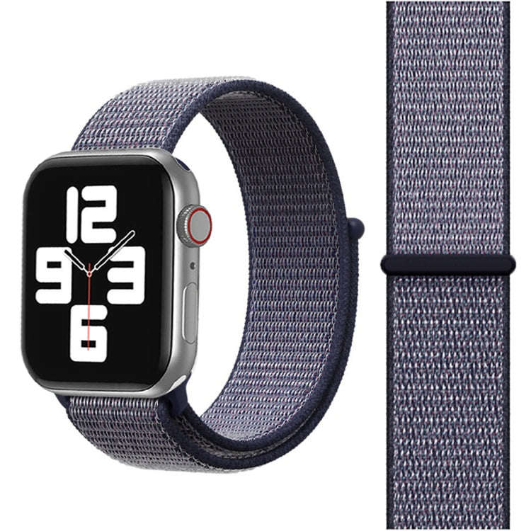 For Apple Watch 42mm / 41mm / 40mm / 38mm Simple Fashion Nylon Watch Band with Magic Stick(Navy B...