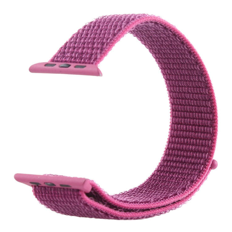 For Apple Watch 42mm / 41mm / 40mm / 38mm Simple Fashion Nylon Watch Band with Magic Stick(Red Pu...
