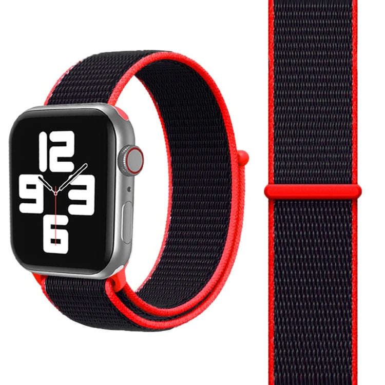 For Apple Watch 42mm / 41mm / 40mm / 38mm Simple Fashion Nylon Watch Band with Magic Stick(Red)