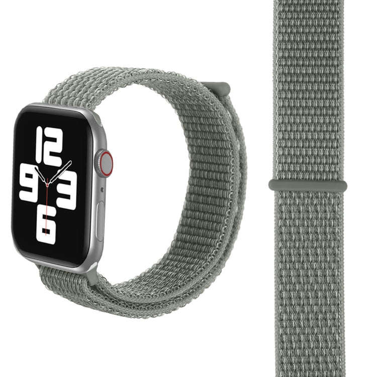 For Apple Watch 42mm / 41mm / 40mm / 38mm Simple Fashion Nylon Watch Band with Magic Stick(Silver...