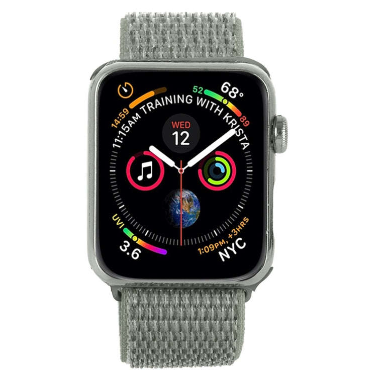 For Apple Watch 42mm / 41mm / 40mm / 38mm Simple Fashion Nylon Watch Band with Magic Stick(Silver...