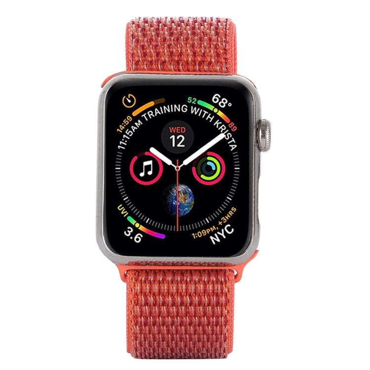 For Apple Watch 42mm / 41mm / 40mm / 38mm Simple Fashion Nylon Watch Band with Magic Stick(Apricot)