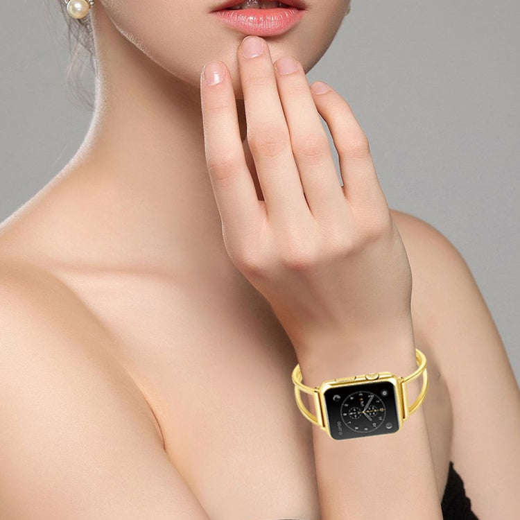 Letter V Shape Bracelet Metal Wrist Watch Band with Stainless Steel Buckle for Apple Watch Series...