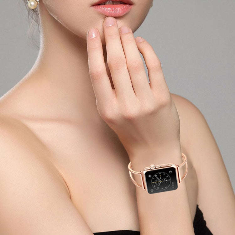 Letter V Shape Bracelet Metal Wrist Watch Band with Stainless Steel Buckle for Apple Watch Series...