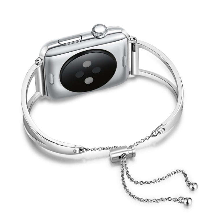 Letter V Shape Bracelet Metal Wrist Watch Band with Stainless Steel Buckle for Apple Watch Series...