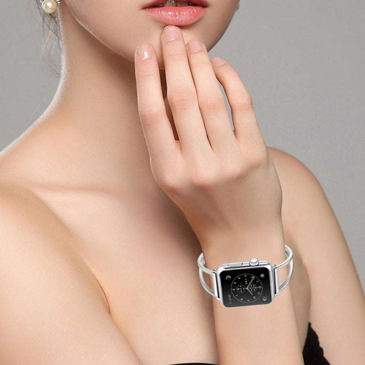 Letter V Shape Bracelet Metal Wrist Watch Band with Stainless Steel Buckle for Apple Watch Series...