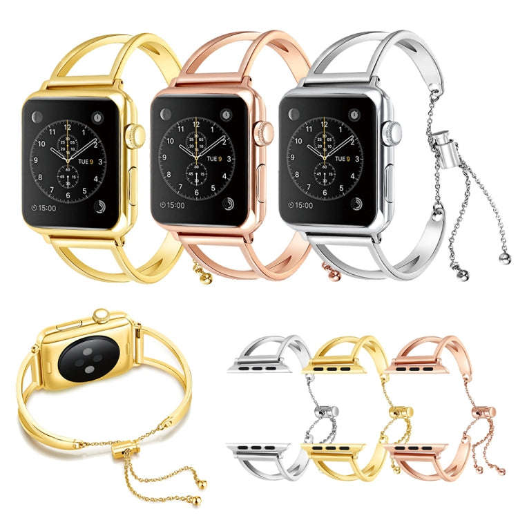 Letter V Shape Bracelet Metal Wrist Watch Band with Stainless Steel Buckle for Apple Watch Series...