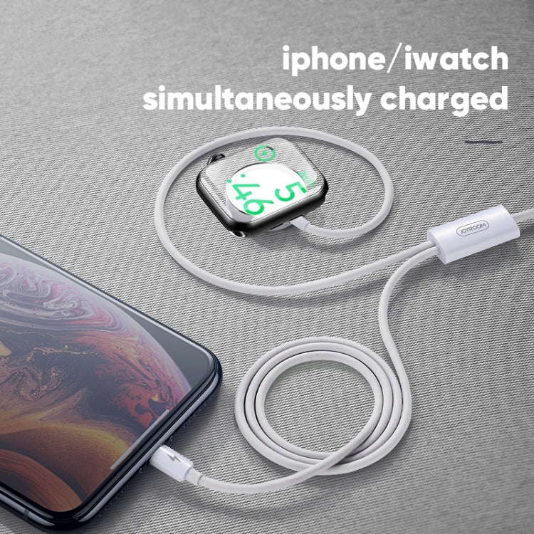 JOYROOM S-IW002 Ben Series 2 in 1 1.5m 3A Magnetic Charge Cable for Apple Watch(White)