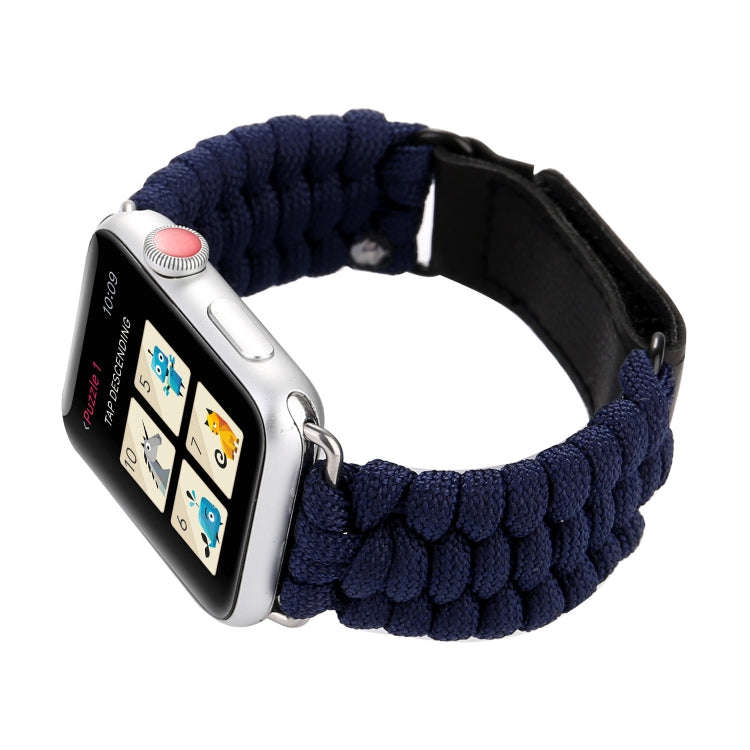 Magic Paste Genuine Leather Umbrella Rope Nylon Wrist Watch Band with and Stainless Steel Buckle ...
