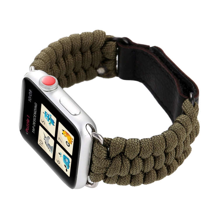 Magic Paste Genuine Leather Umbrella Rope Nylon Wrist Watch Band with and Stainless Steel Buckle ...