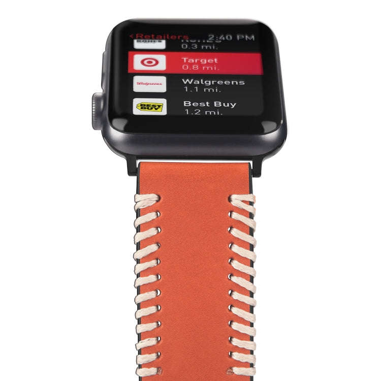 DUX DUCIS Fashion Woven Pattern Top-grain Leather Wrist Watch Band for Apple Watch Series 8&7 45m...