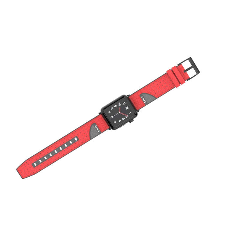 For Apple Watch Series 5 & 4 & 3 & 2 & 1 Universal Silicone Skin + Carbon Fiber Texture Watch Ban...