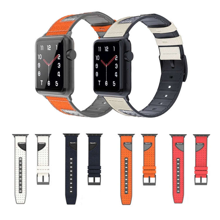 For Apple Watch Series 5 & 4 & 3 & 2 & 1 Universal Silicone Skin + Carbon Fiber Texture Watch Ban...