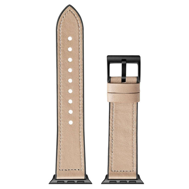 Solid Color TPU + Stainless Steel Watch Band for Apple Watch Series 7 45mm / 6 & SE & 5 & 4 44mm ...