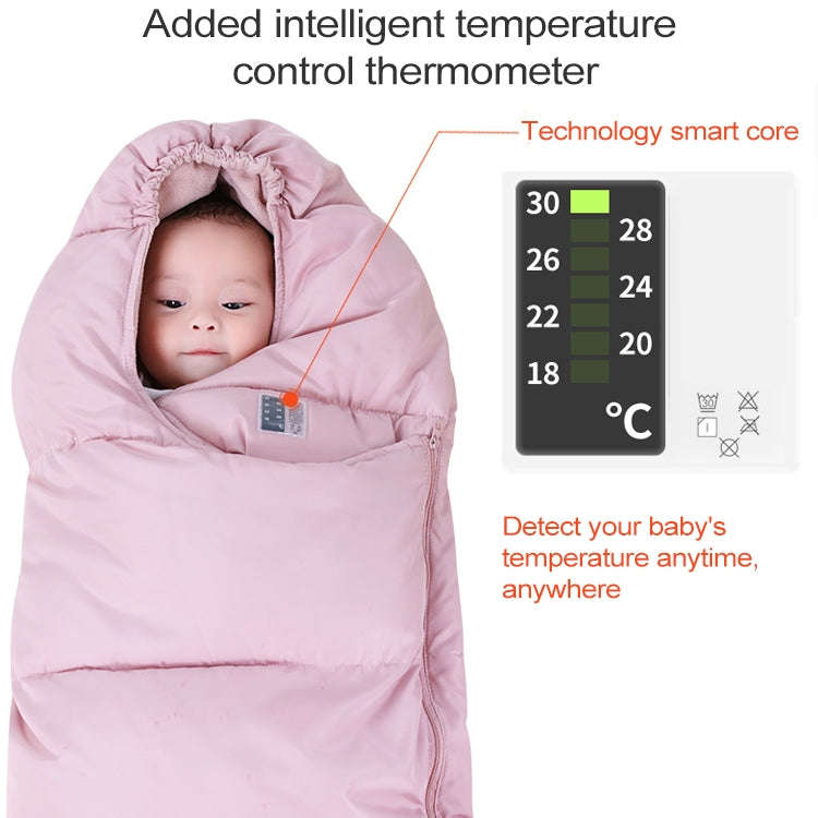 Baby Sleeping Bag Thickened Warm Newborn Quilt, Size:80cm, for 0-1 Years Old (Red)