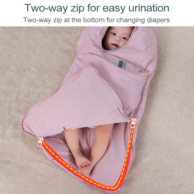 Baby Sleeping Bag Thickened Warm Newborn Quilt, Size:80cm, for 0-1 Years Old (Red)