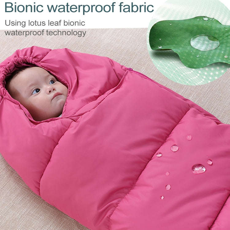 Baby Sleeping Bag Thickened Warm Newborn Quilt, Size:80cm, for 0-1 Years Old (Red)