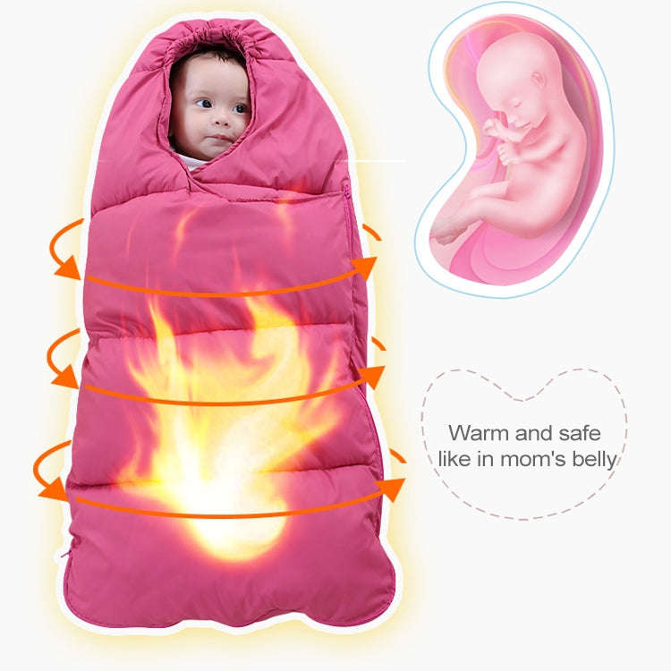 Baby Sleeping Bag Thickened Warm Newborn Quilt, Size:80cm, for 0-1 Years Old (Red)