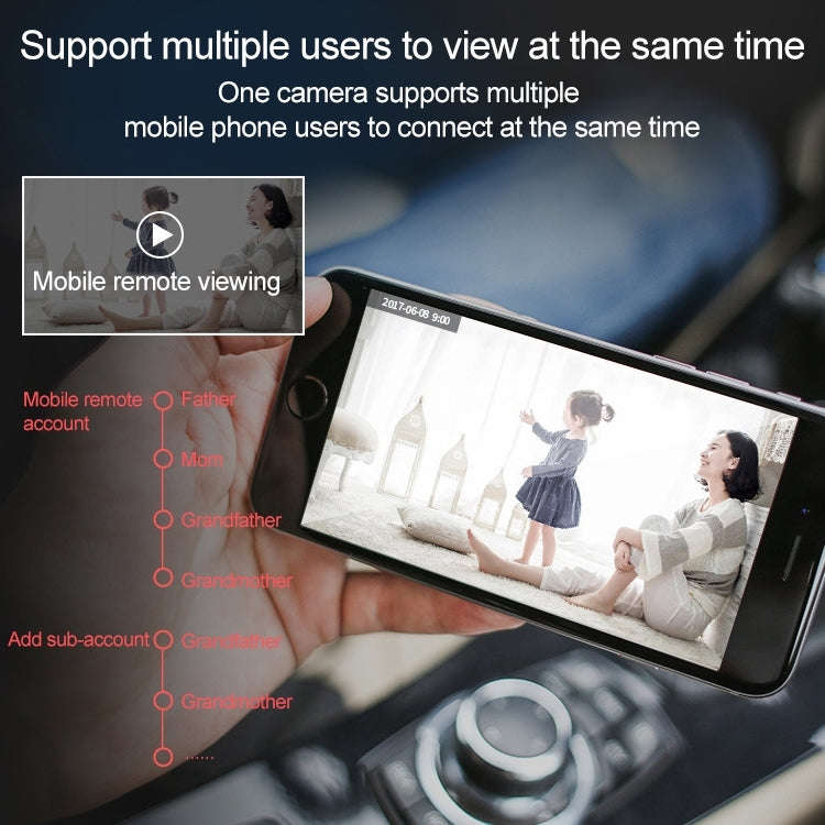 SECTEC IL-HIP291G-2M-AI Black Camera Indoor Home Wireless Wifi Intelligent Automatic Tracking HD ...