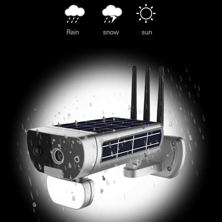 T8 1080P Full HD Solar Battery Ultra Low Power Sound Light Alarm Network Camera, Support Motion D...