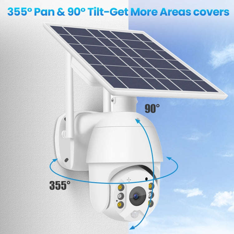 T16 1080P Full HD 4G (US Version) Network Monitoring Solar Powered Camera, Support PIR + Radar Al...