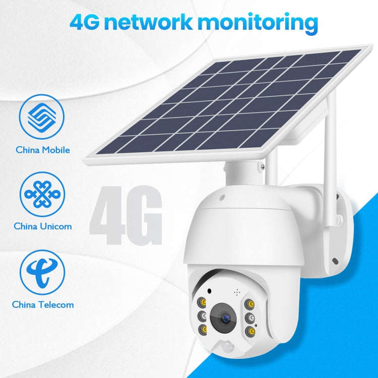 T16 1080P Full HD 4G (US Version) Network Monitoring Solar Powered Camera, Support PIR + Radar Al...