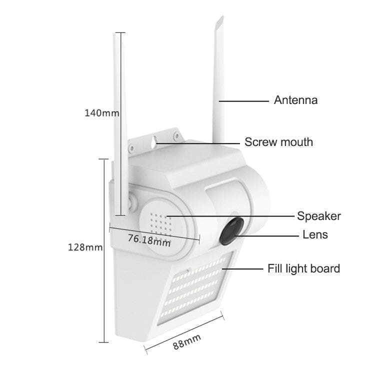 DP14 2.0 Million Pixels 1080P HD Wall Lamp Smart Camera, Support Full-color Night Vision / Motion...