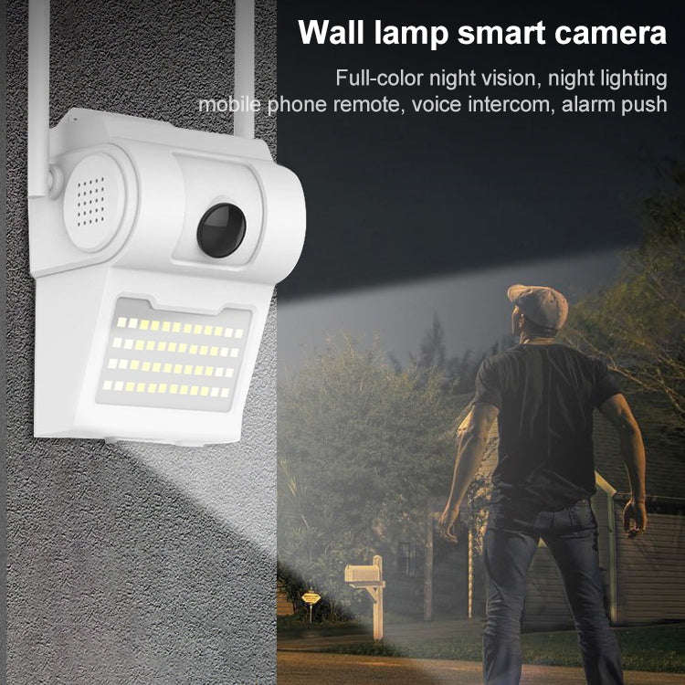 DP14 2.0 Million Pixels 1080P HD Wall Lamp Smart Camera, Support Full-color Night Vision / Motion...