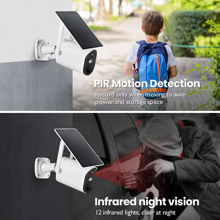 T20 1080P Full HD 4G (EU Version) Solar Powered Camera, Support PIR Human Body Infrared Sensor, N...