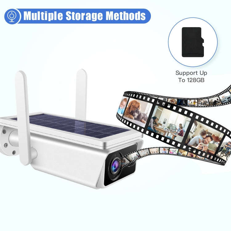 T13-2 1080P HD Solar Powered 2.4GHz WiFi Security Camera with Battery, Support Motion Detection, ...