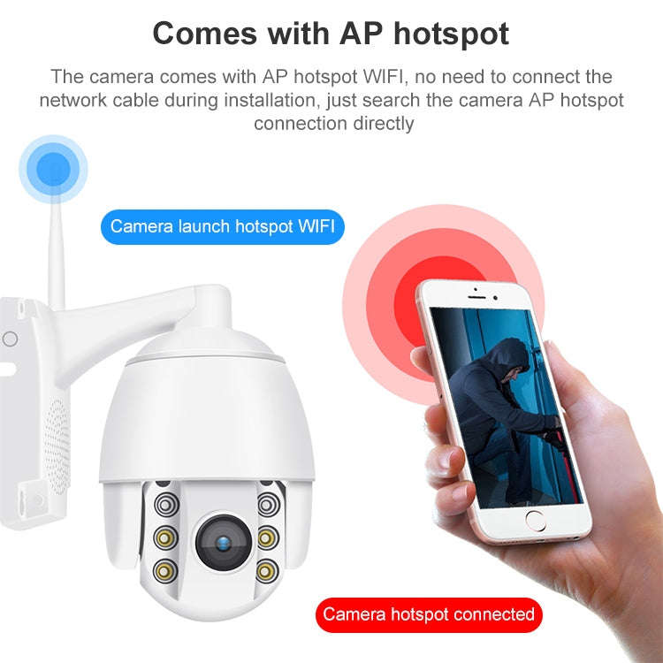 QX2 1080P HD 360 Degrees Panoramic WiFi Day and Night Full-color IP66 Waterproof Smart Camera, Su...