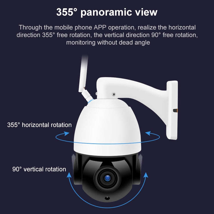QX5 2.0 Million Pixels 1080P HD 20X Zoom Wireless WiFi Dome Smart Camera, Support Infrared Night ...