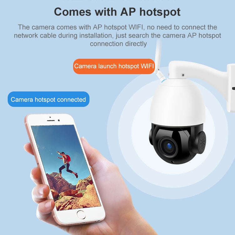 QX5 2.0 Million Pixels 1080P HD 20X Zoom Wireless WiFi Dome Smart Camera, Support Infrared Night ...