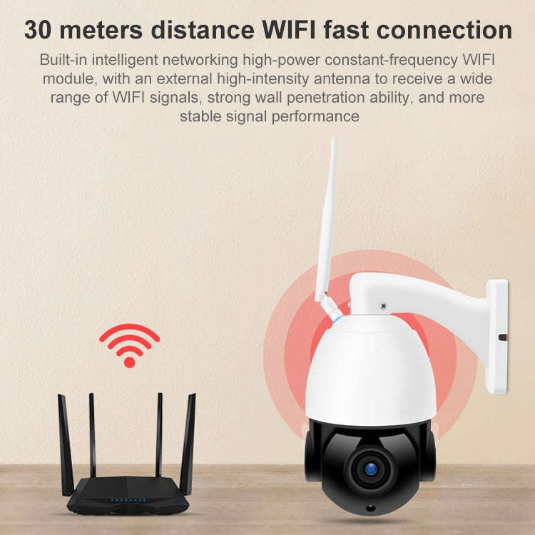 QX5 2.0 Million Pixels 1080P HD 20X Zoom Wireless WiFi Dome Smart Camera, Support Infrared Night ...