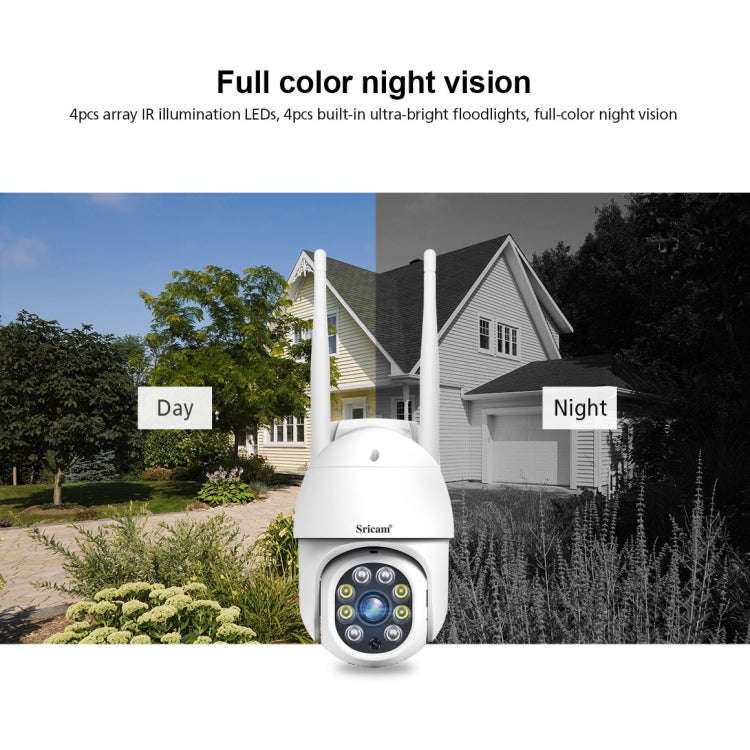 Sricam SP028 1080P HD Outdoor PTZ Camera, Support Two Way Audio / Motion Detection / Humanoid Det...