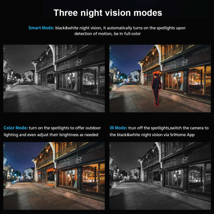Sricam SP028 1080P HD Outdoor PTZ Camera, Support Two Way Audio / Motion Detection / Humanoid Det...