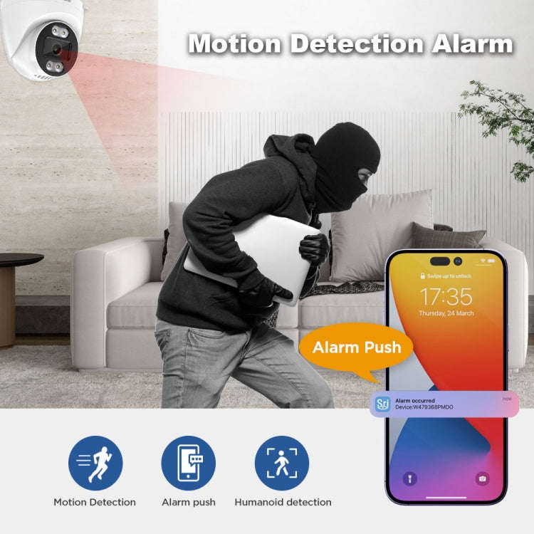 SriHome SH030 4MP 1440P HD IP Camera, Support Two Way Talk / Motion Detection / Humanoid Detectio...