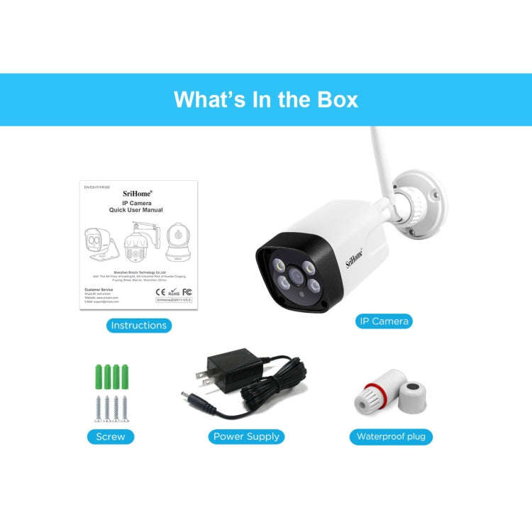 SriHome SH035 3.0 Million Pixels 1296P HD IP Camera, Support Two Way Audio / Motion Detection / H...
