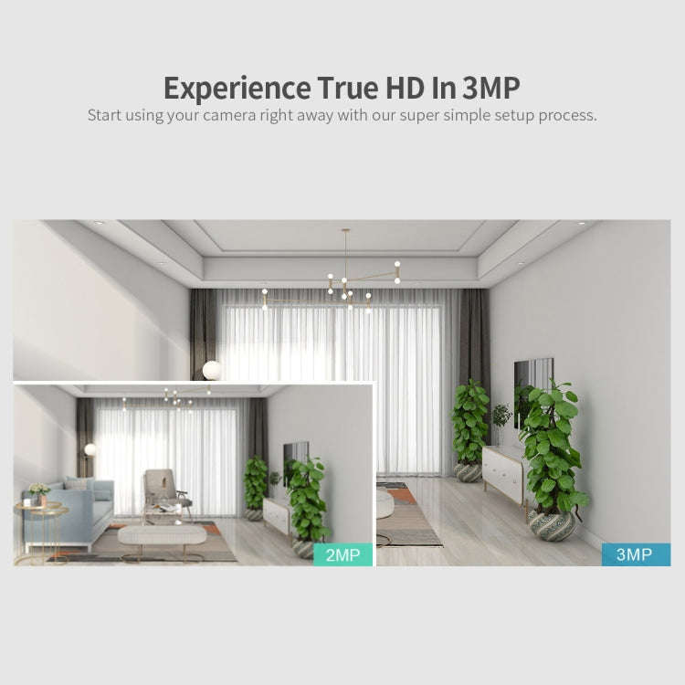 SriHome SH020 3.0 Million Pixels 1296P HD AI IP Camera, Support Two Way Talk / Auto Tracking / Hu...